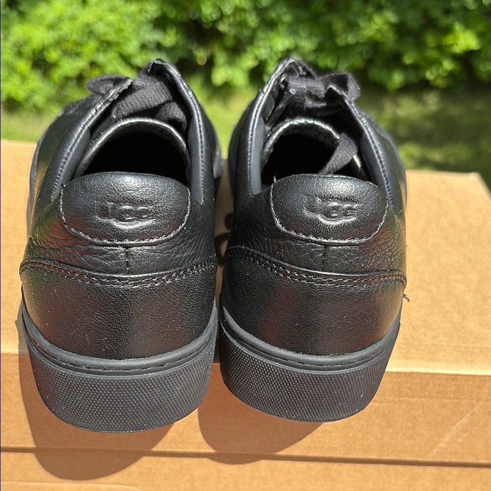 UGG Black Leather Low Top Sneakers for Everyday Comfort-NWB-Never Worn - Picture 10 of 13